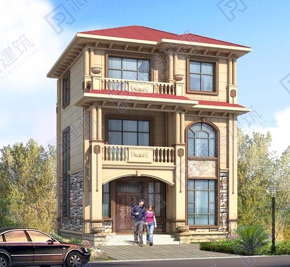 农村自己建小户型别墅三层住宅设计图纸,面积虽小,功能布局一点都不少-PR546