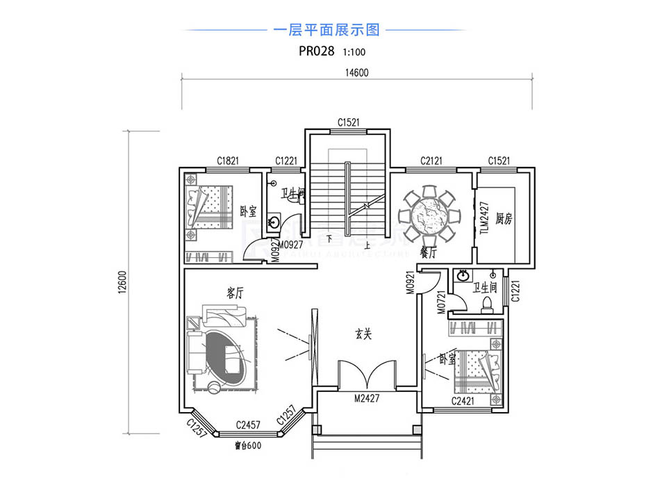 PR028 大氣豪華的三層歐式別墅設計施工圖紙