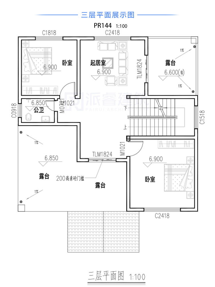 农村简单大气三层楼房设计图pr144(4.jpg