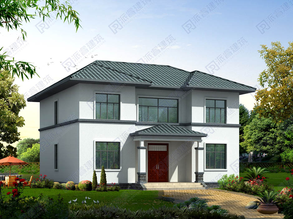 PR232 农村二层小别墅,实用美观别墅设计图片,新农村房屋设计,农村自建房别墅图片,派睿建筑