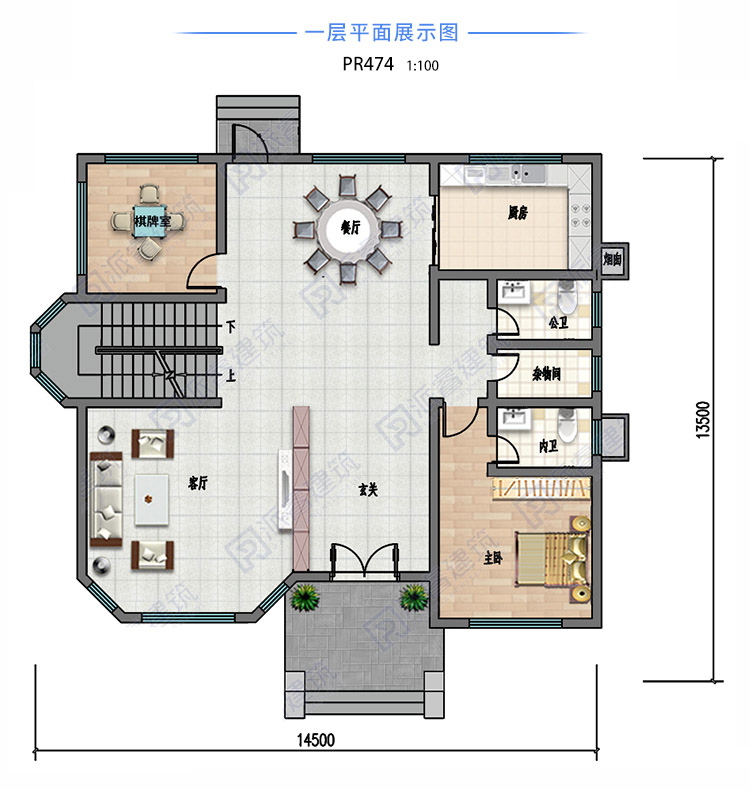 pr474-農村二層別墅外觀大氣全套設計施工圖紙-派睿建築設計